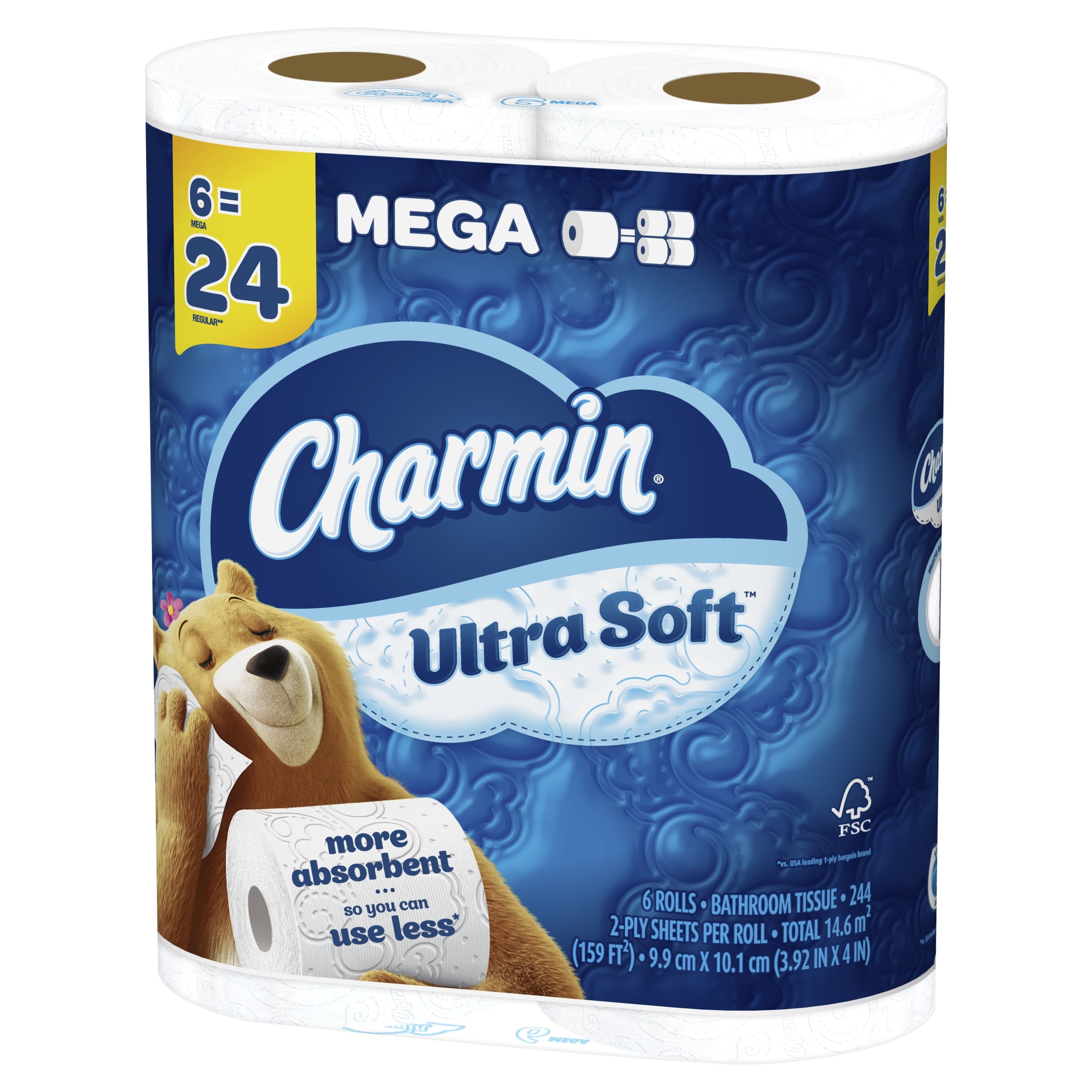 Charmin Ultra Soft Toilet Paper, 6 Mega Rolls