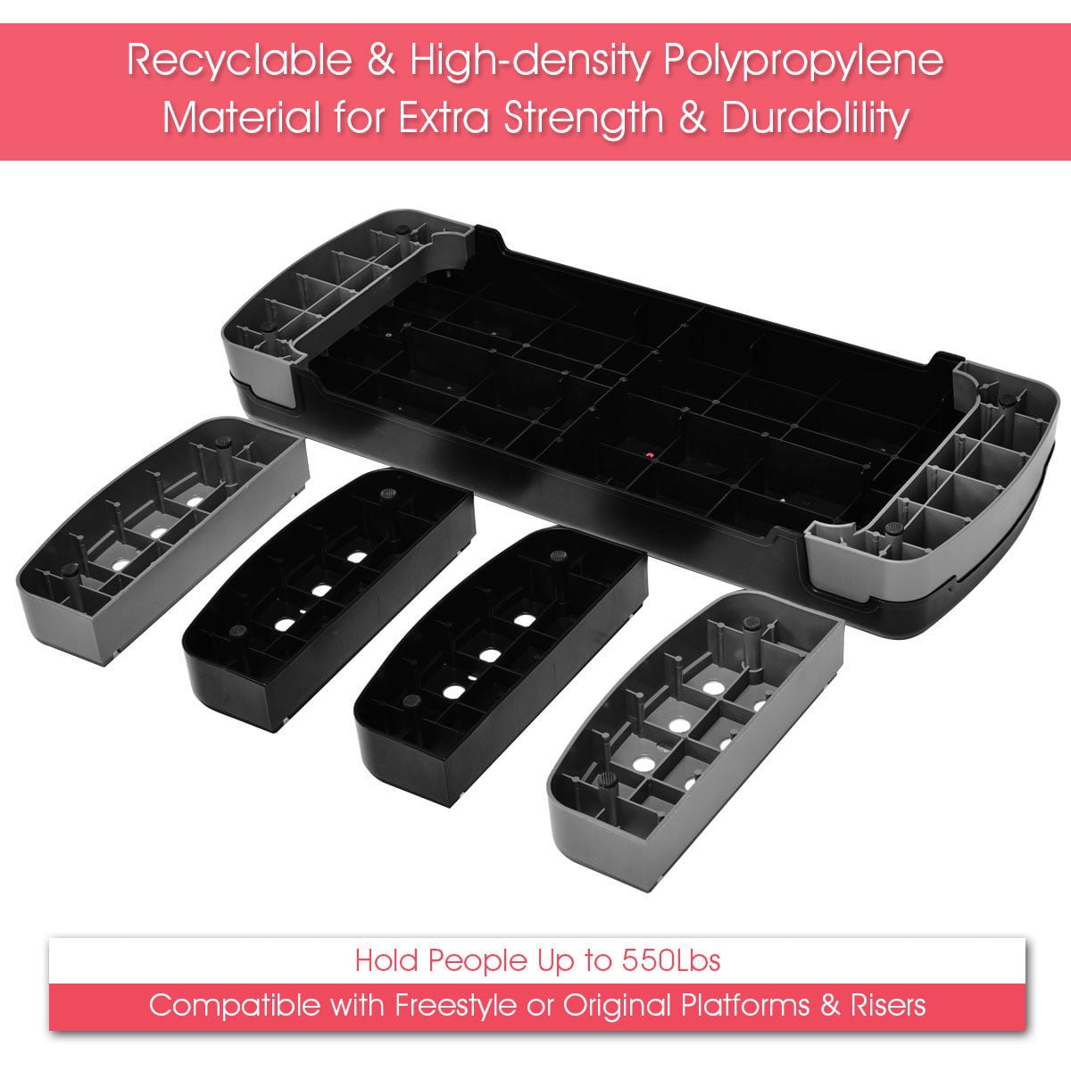 Goplus 32'' Fitness Aerobic Step Adjust 4