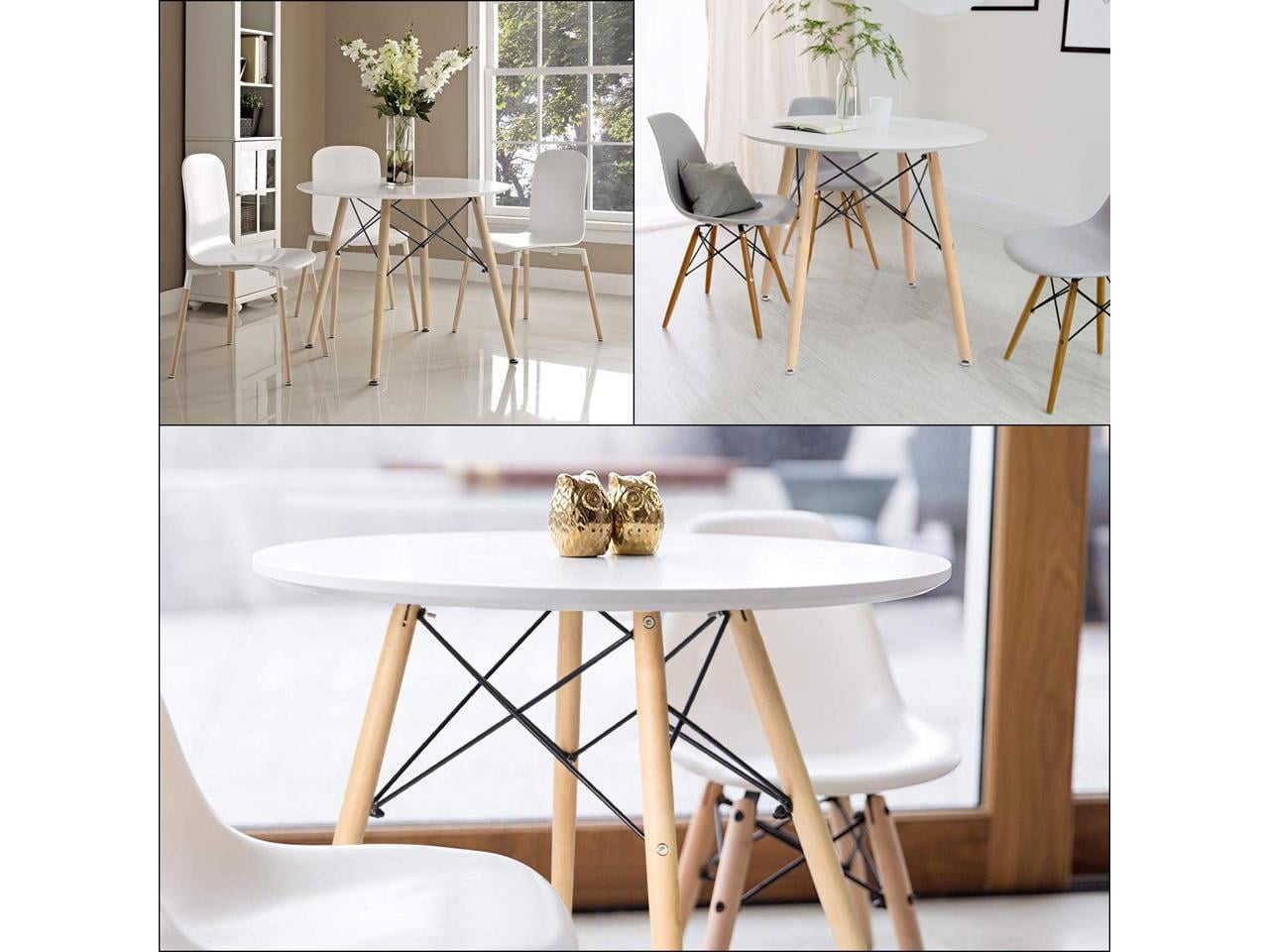 Lacoo Round Mid-Century Modern Dining Table