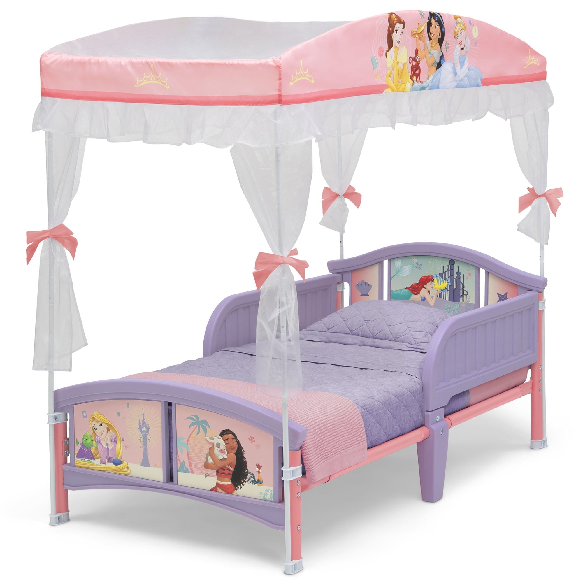 Disney Princess Plastic Toddler Bed with Canopy