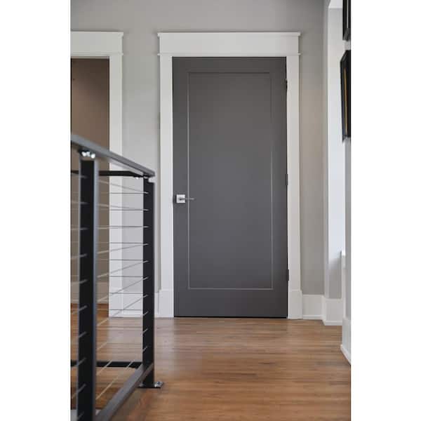 36 in. x 80 in. 1 Panel Madison White Painted Smooth Molded Composite Closet Bi-Fold Door