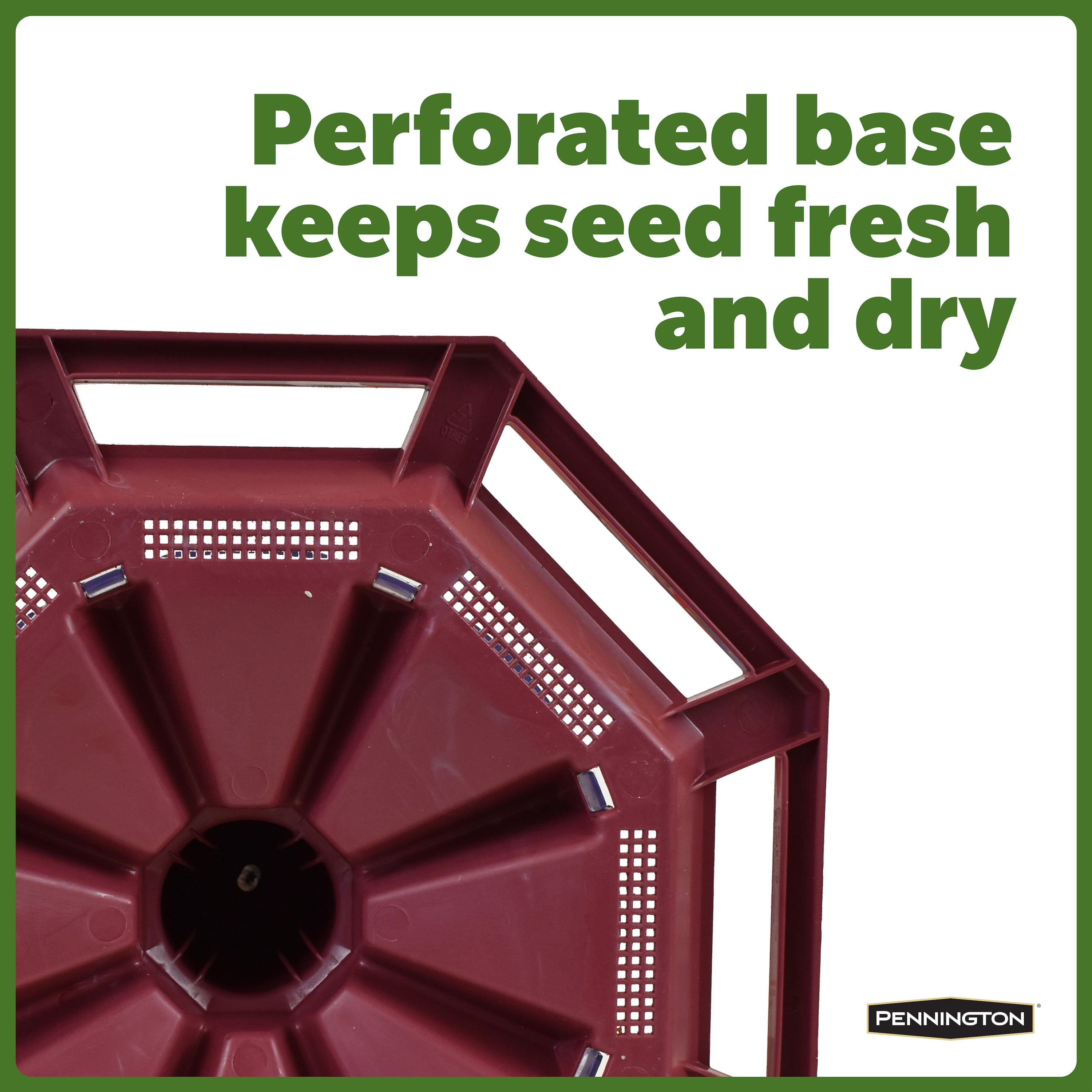 Pennington Red Resin Grand Ecozebo Wild Bird Feeder, 10 lb. Capacity, 1 Pack