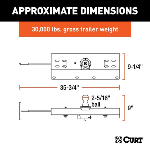 Double Lock Gooseneck Hitch, 2-5/16
