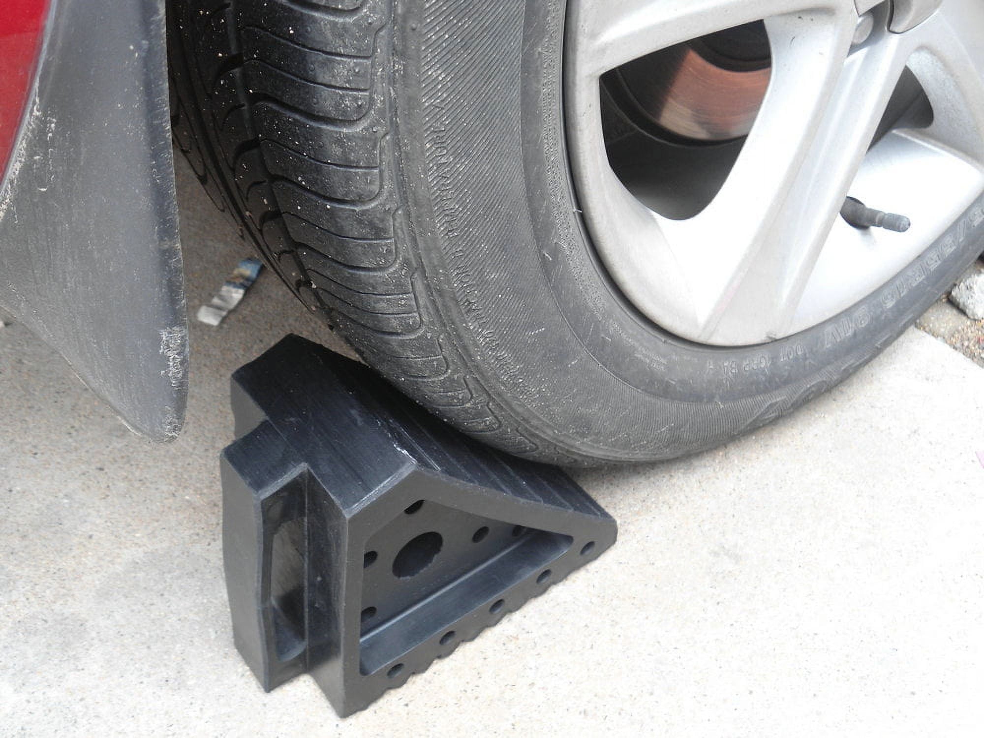 Hyper Tough Heavy Duty Solid Rubber Wheel Chock