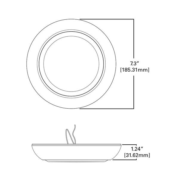 CLD 7 in. White Selectable Integrated LED Flush Mount Ceiling Light (6-Pack)