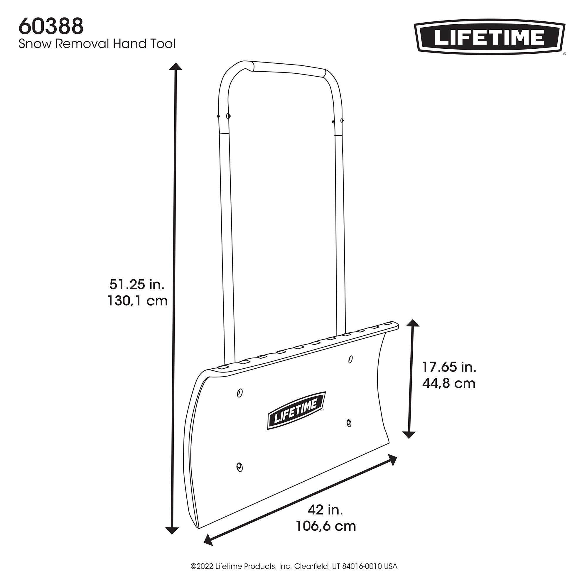 Lifetime 42 IN Wide Snow Pusher Blue (60388)