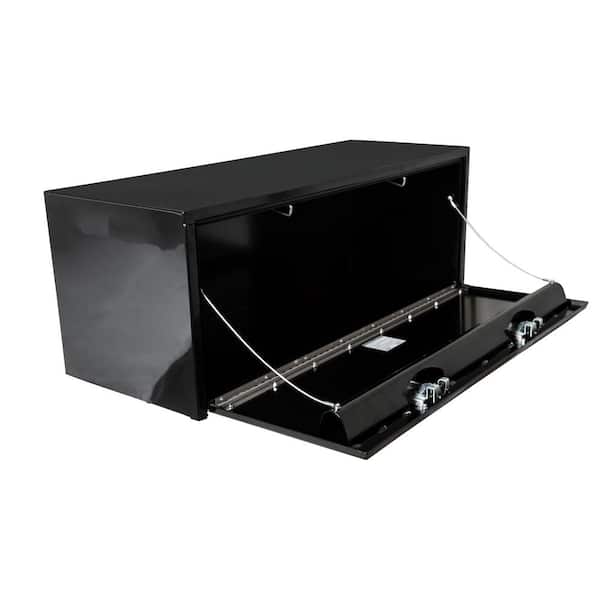 18 in. x 18 in. x 48 in. Gloss Black Steel Underbody Truck Tool Box