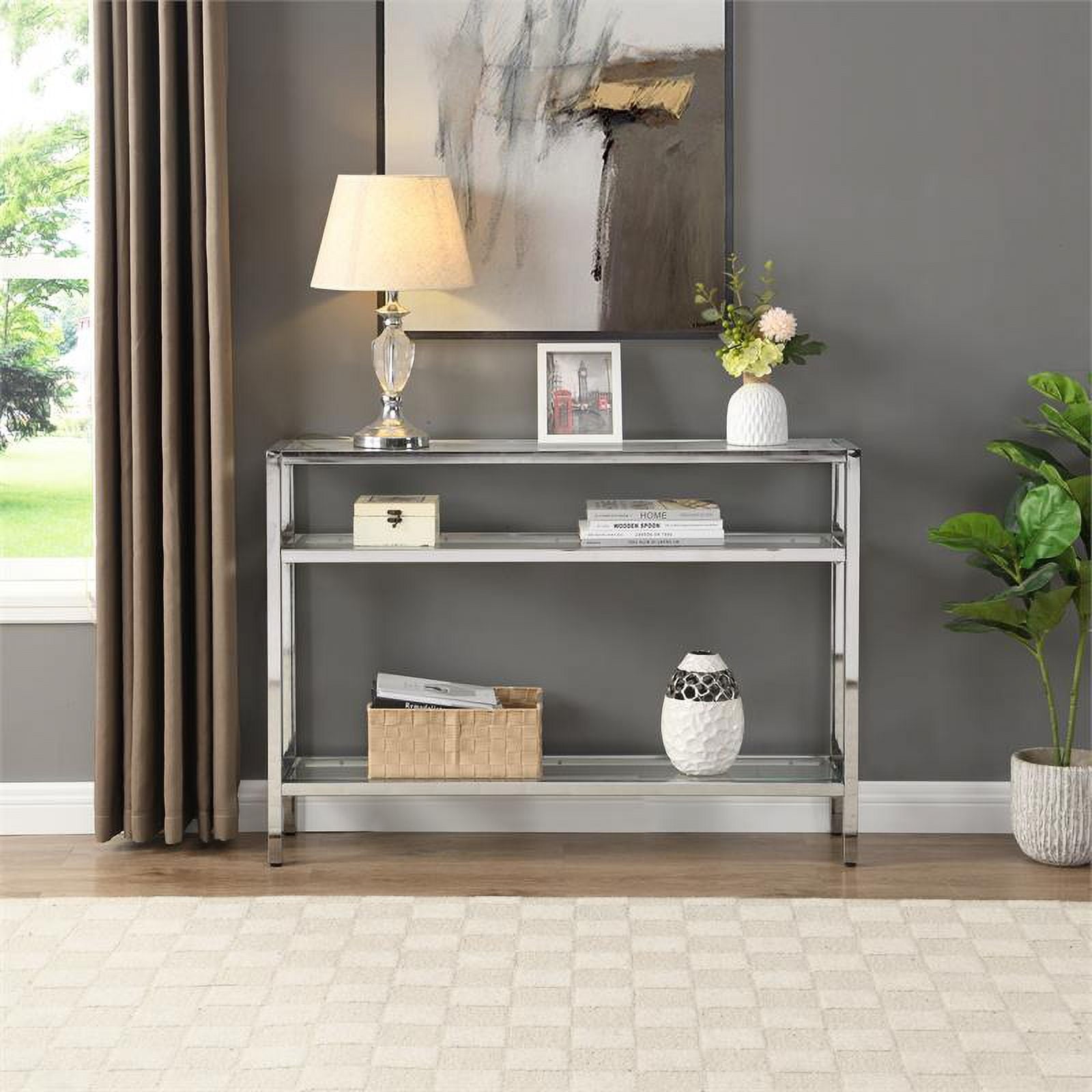 Carolina Classics Chrysalis 3 Tier Chrome Console in Chrome