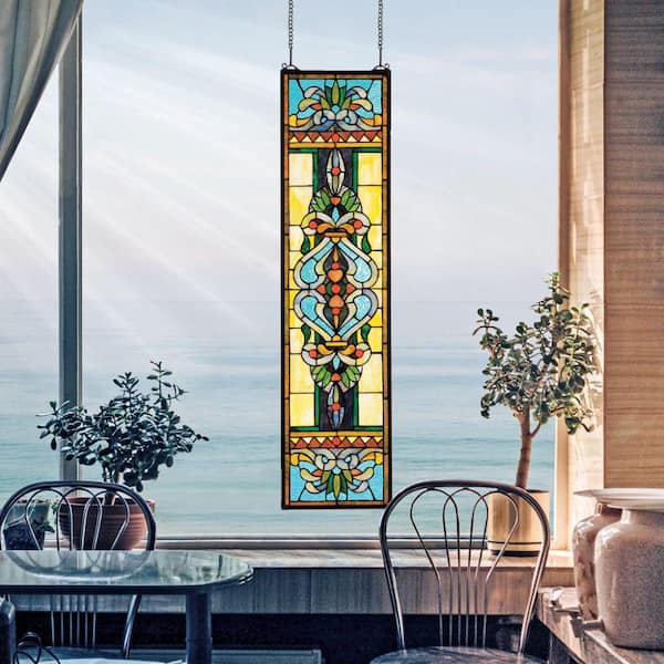 Blackstone Hall Tiffany-Style Stained Glass Window Panel