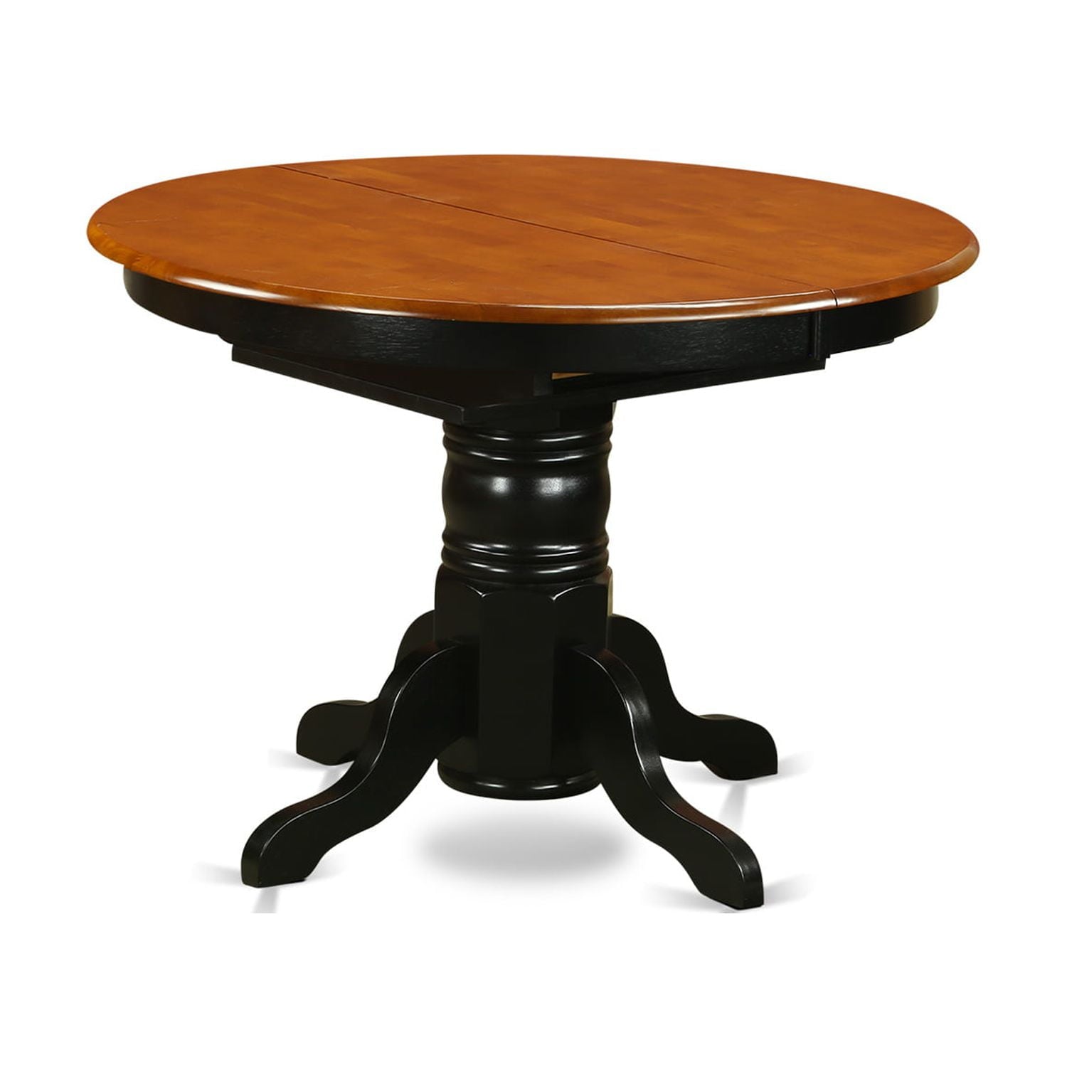 KET-BLK-TP Oval a Pedestal Oval Dining Table 42