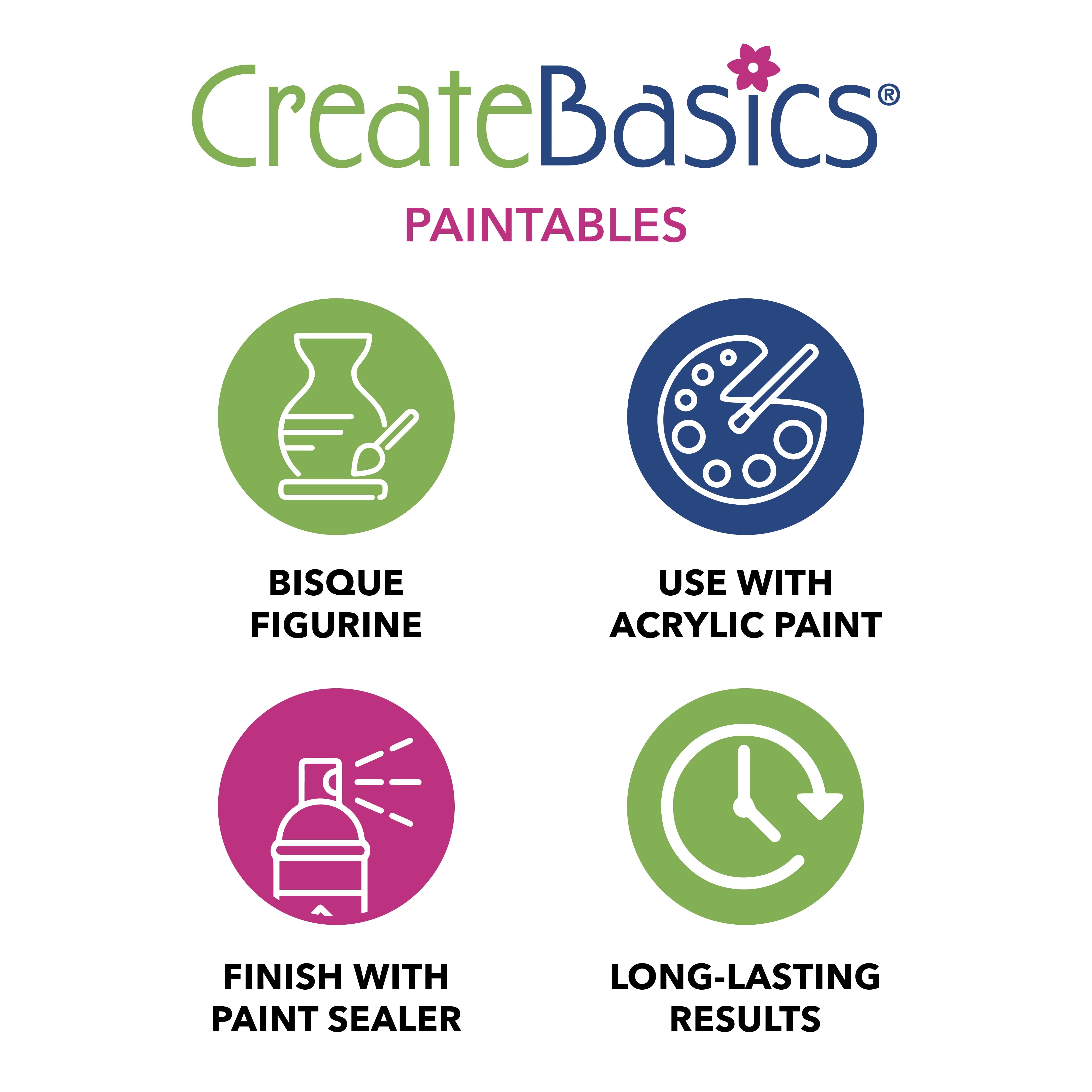 Create Basics Paintable Ceramic Llama Planter, White 5