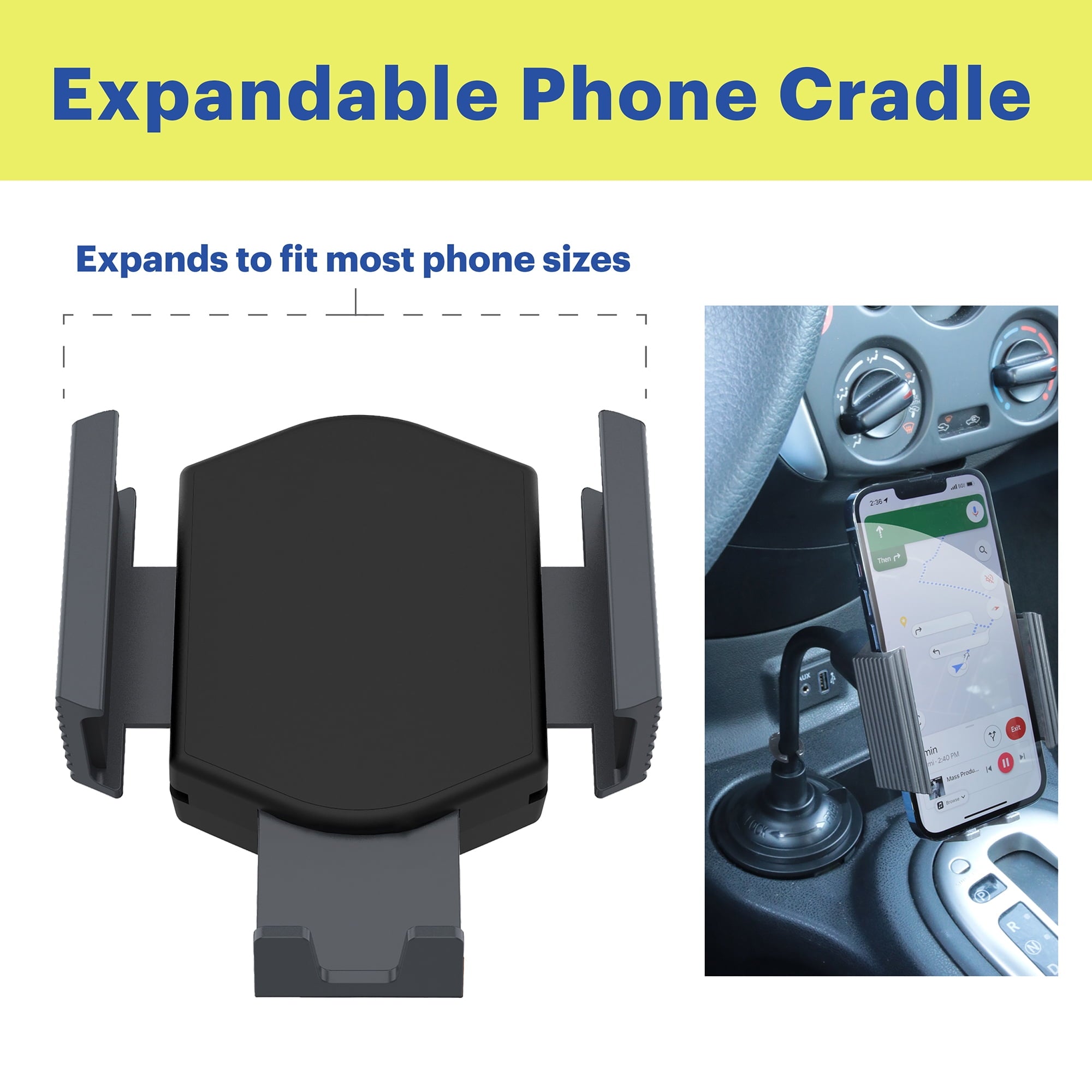 onn. Cup Holder Phone Mount