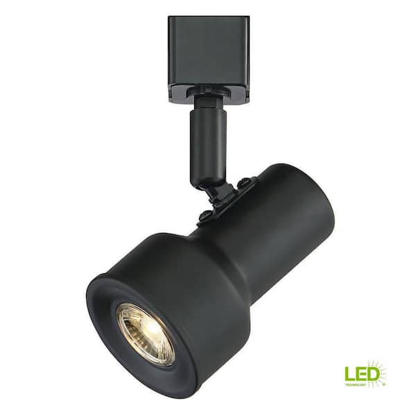Small Solid Black Cylinder Integrated LED Fixed Track Lighting Step Head