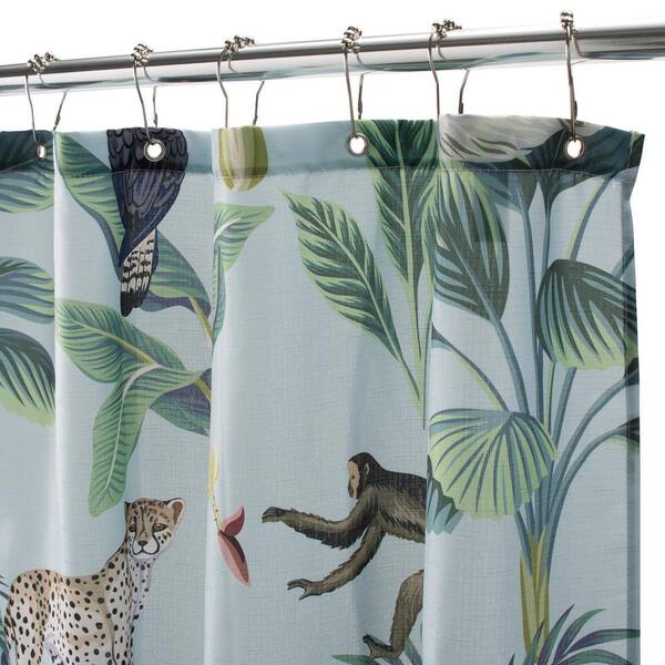 71 x 71 in. Multi Lampang Polyester Shower Curtain