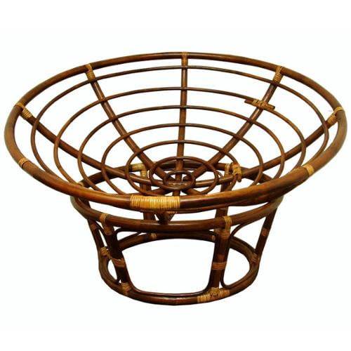 International Caravan Bali 42-inch Papasan Chair with Microsuede Cushion Java