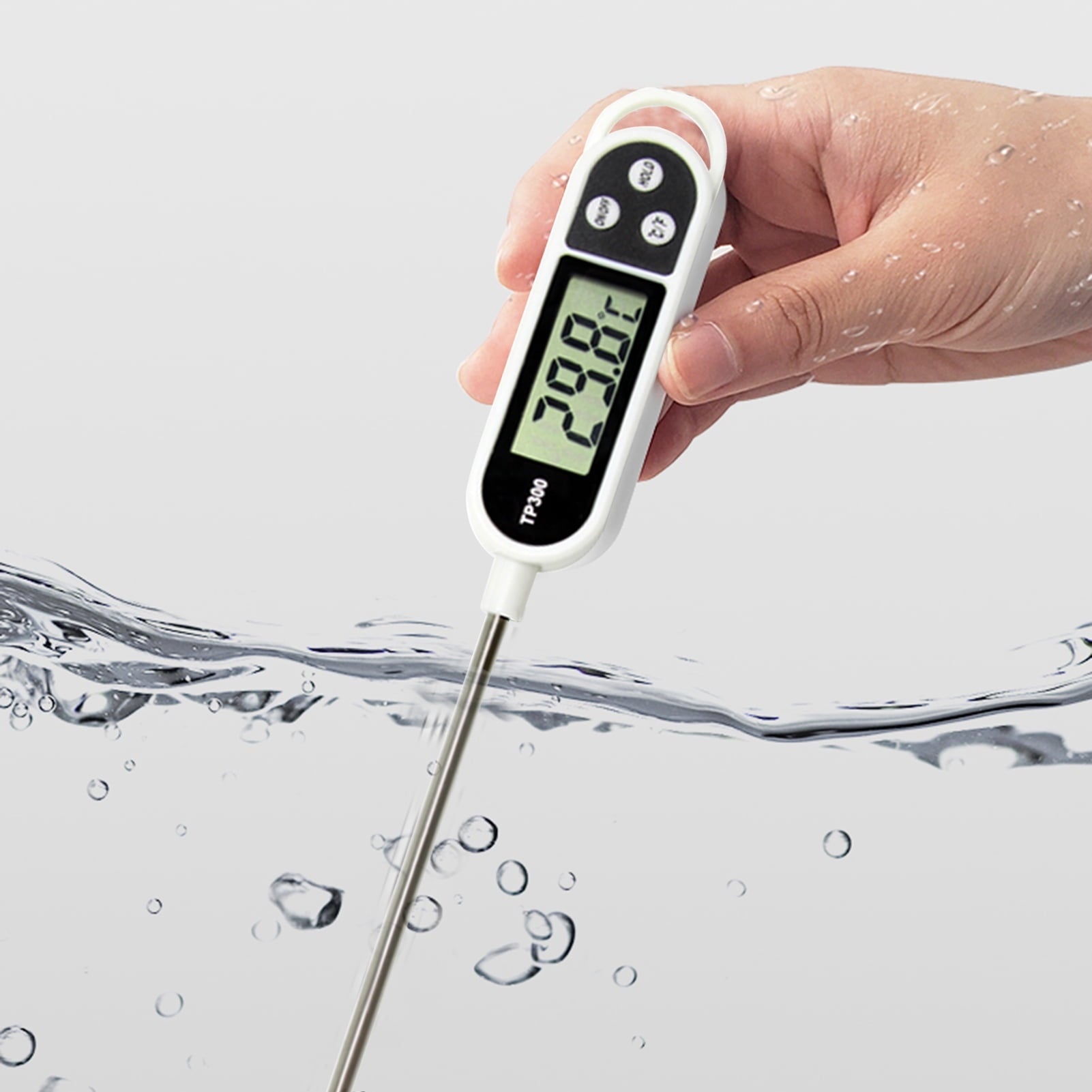 Visland Meat Thermometer - Instant Read Thermometer Digital Cooking Thermometer, Candy Thermometer with Super Long Probe for Kitchen BBQ Grill Smoker Meat Oil Milk Yogurt Temperature