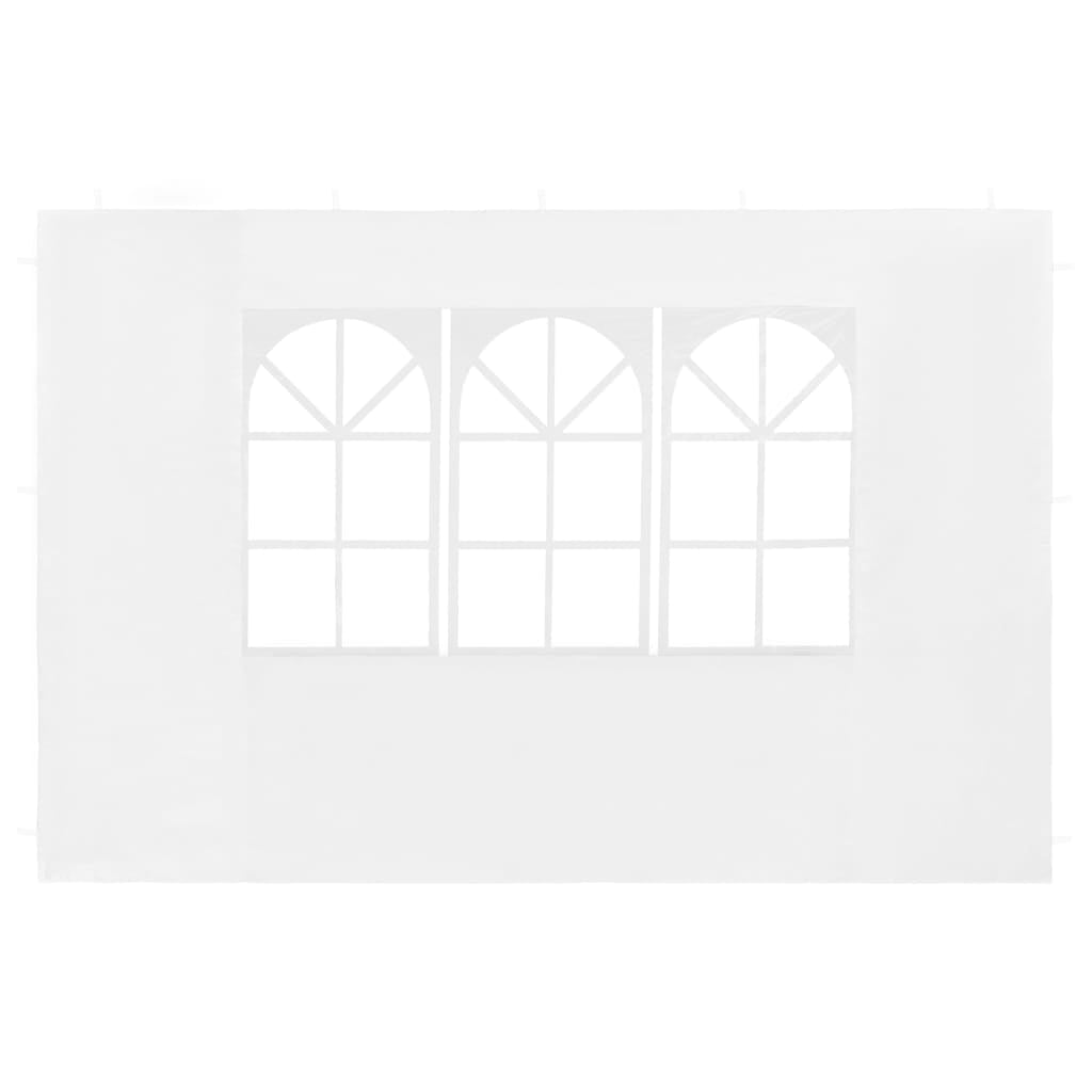 vidaXL Party Tent Sidewall 2 Pcs Pavilion Canopy Sidewall with Windows PE