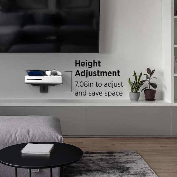 Heavy-Duty Tempered Glass AV Wall Shelf