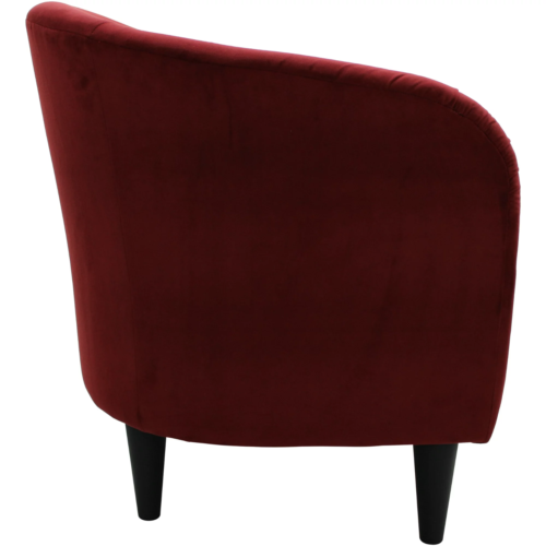 Microfiber Tub Accent Chair, Berry Red