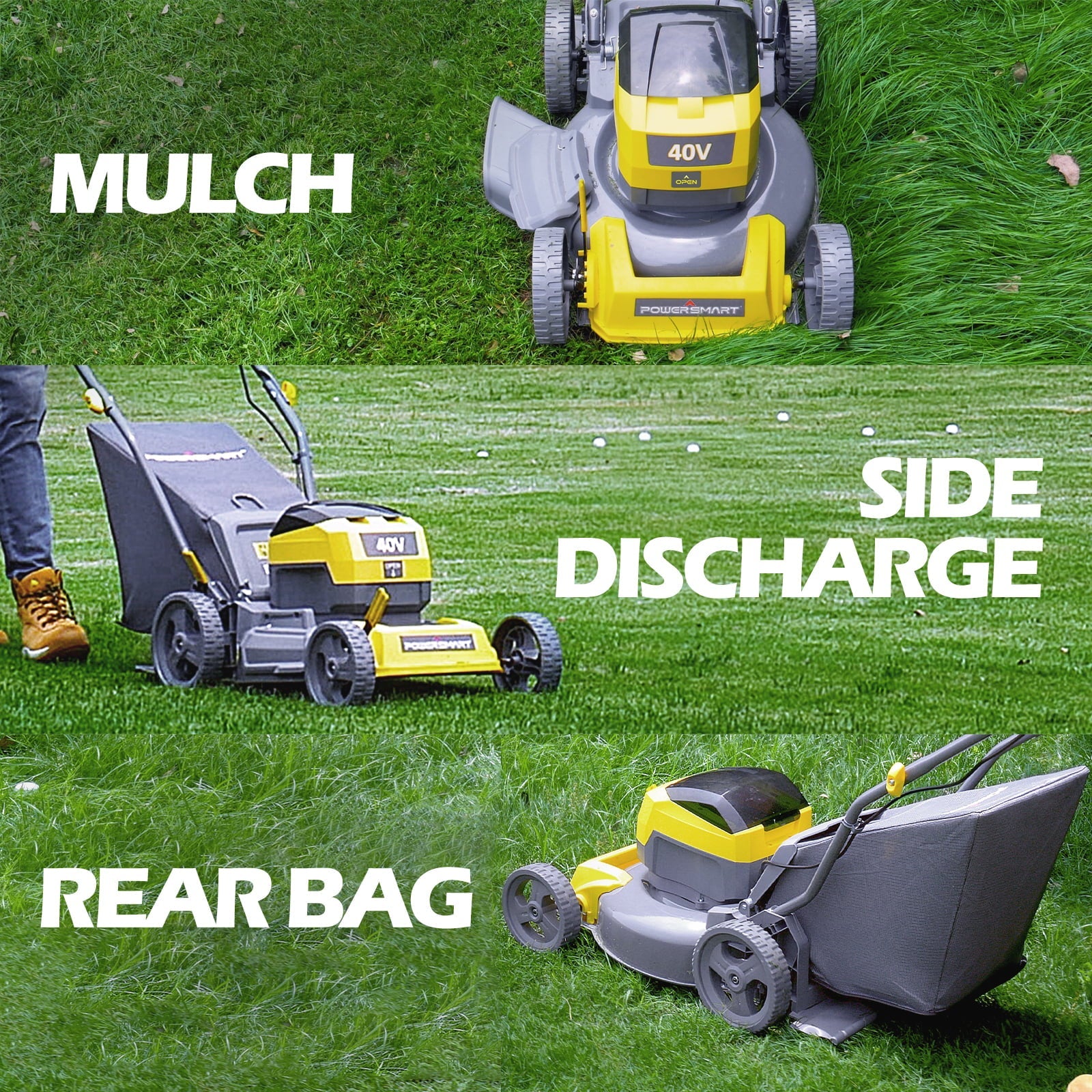 PowerSmart 40V Push Lawn Mower Kit with Leaf Blower (2-Tool)