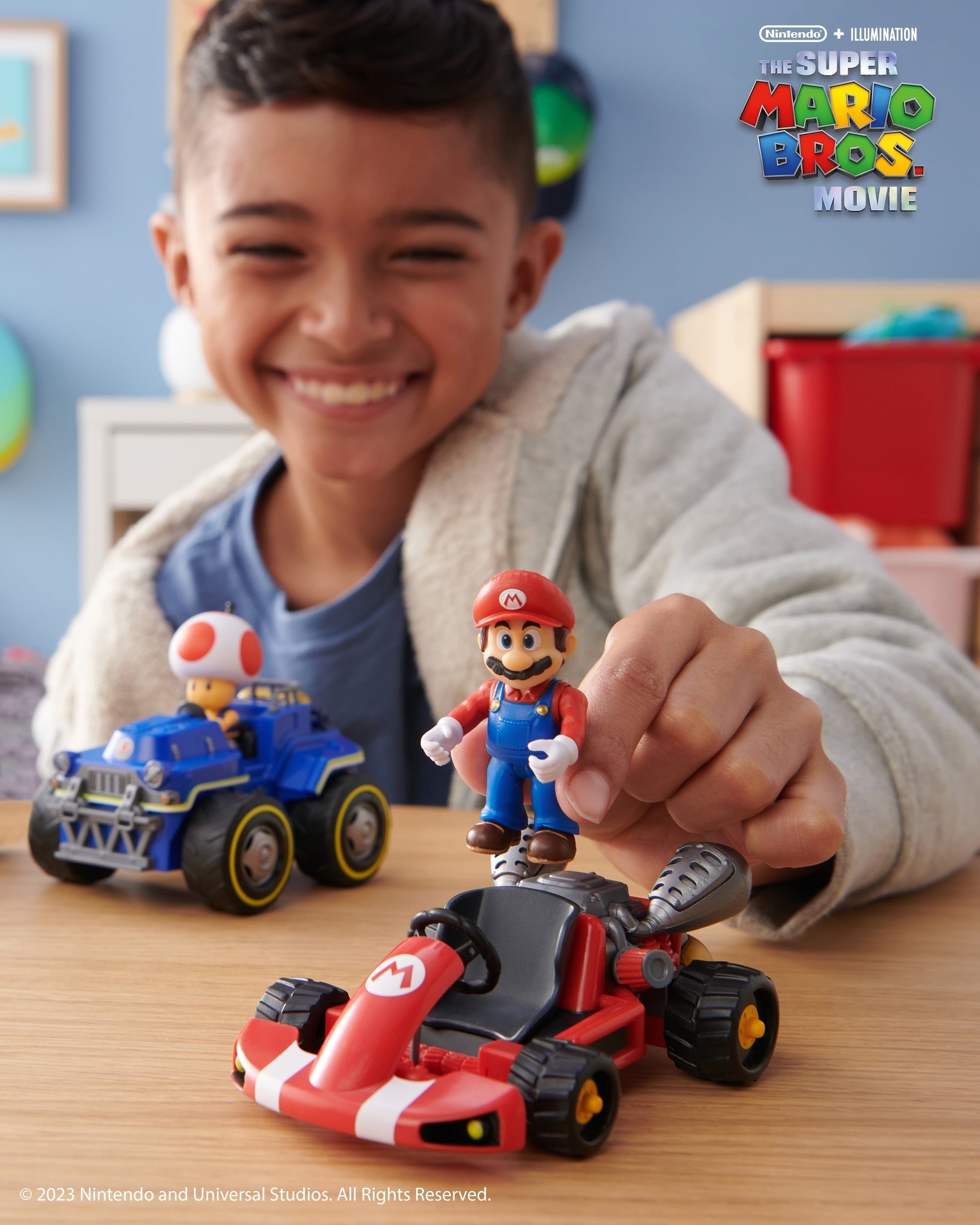 The Super Mario Bros. Movie 2.5 inch Mario Action Figure with Pull Back Racer