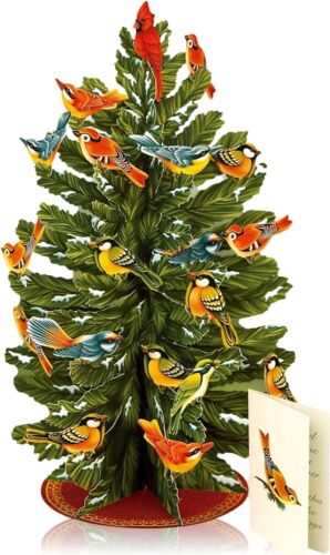 US Fresh cut Paper Pop Up Winter Tree, 15 inch Fall & Holiday Xmas Tree-Winter