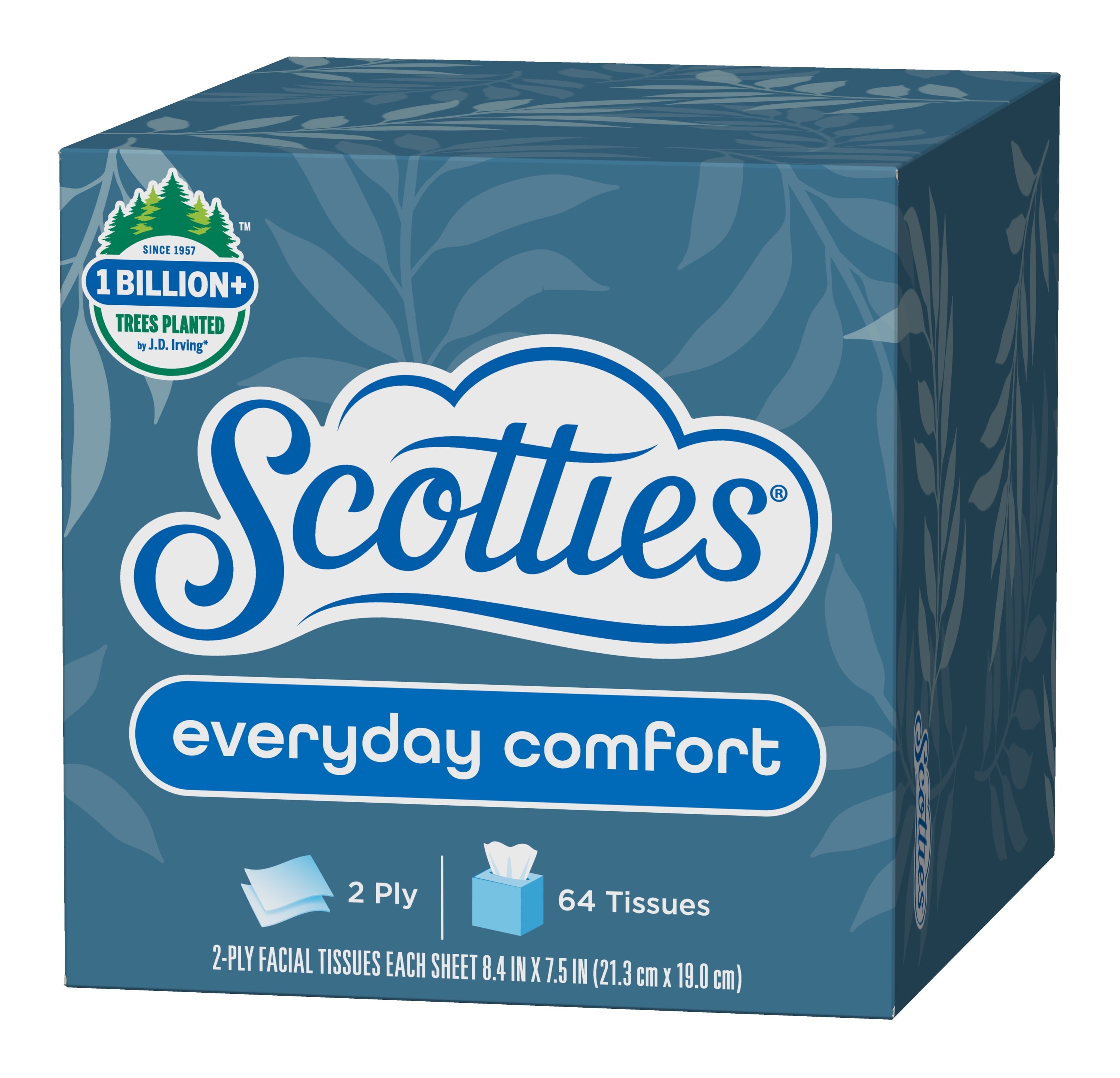 Scotties Everyday Comfort 2-Ply Facial Tissue, 64 Sheets