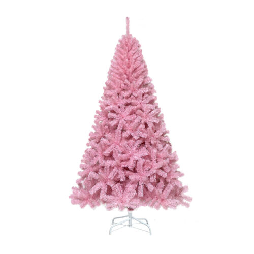 6/7/8FT PREMIUM PINK PVC ARTIFICIAL CHRISTMAS TREE W/ STAND