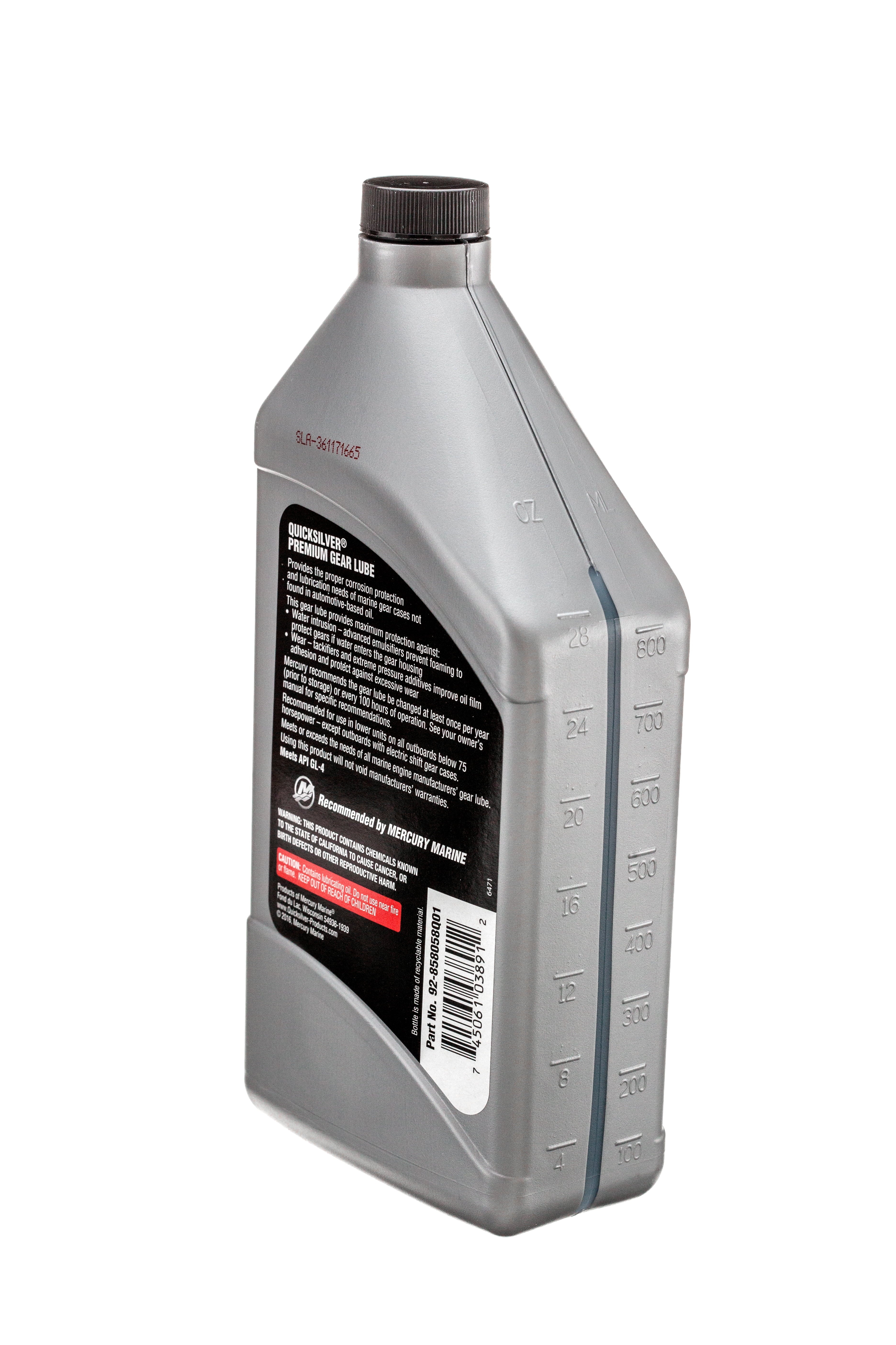 Quicksilver 80W-90 Premium Gear Lube - Marine Engine - 32 Ounce