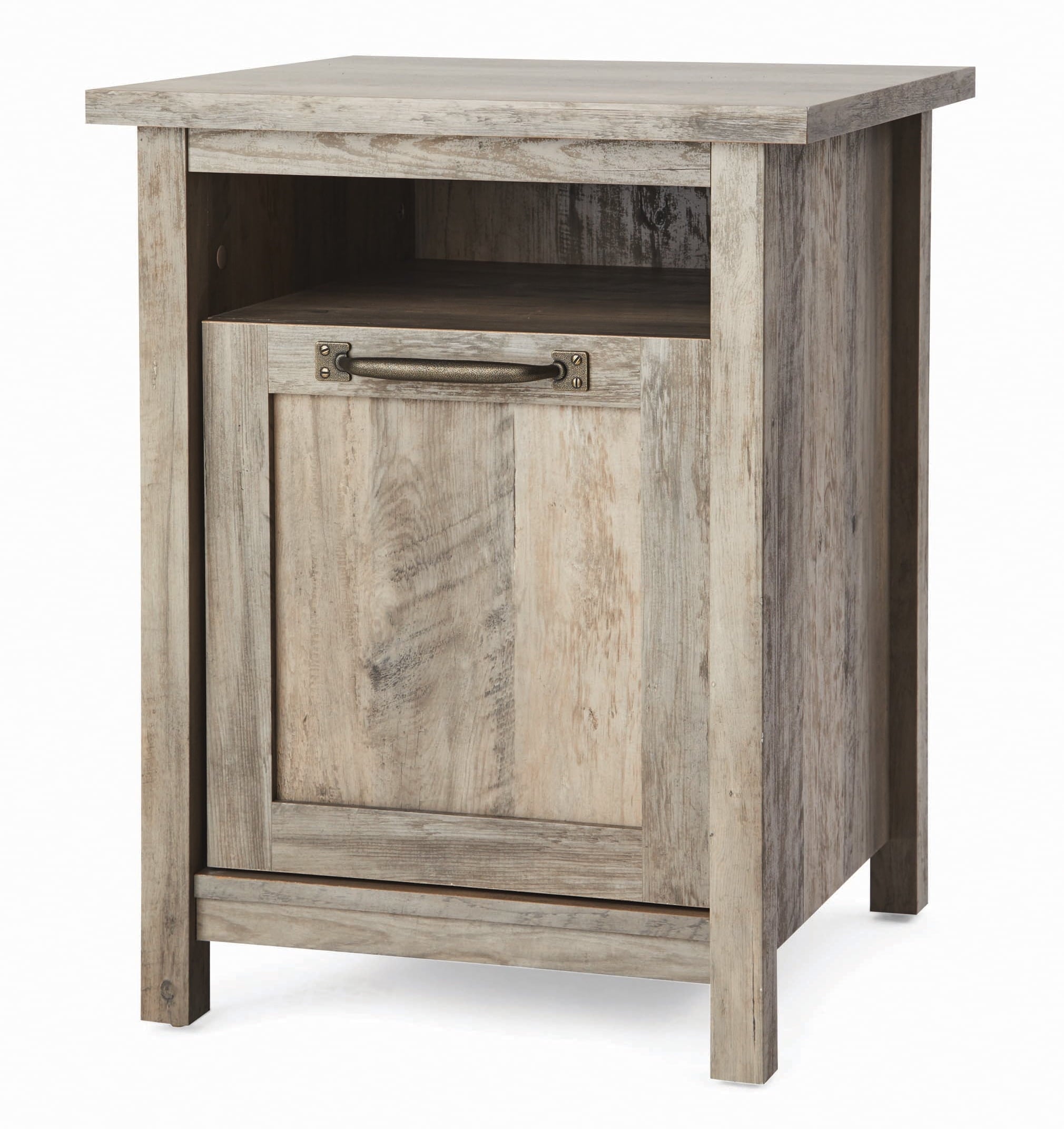 Better Homes & Gardens Modern Farmhouse USB Nightstand, Rustic Gray