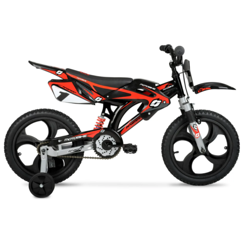 New Hyper Bicycles 16in Kids Mag Wheels Motobike, Black/Red