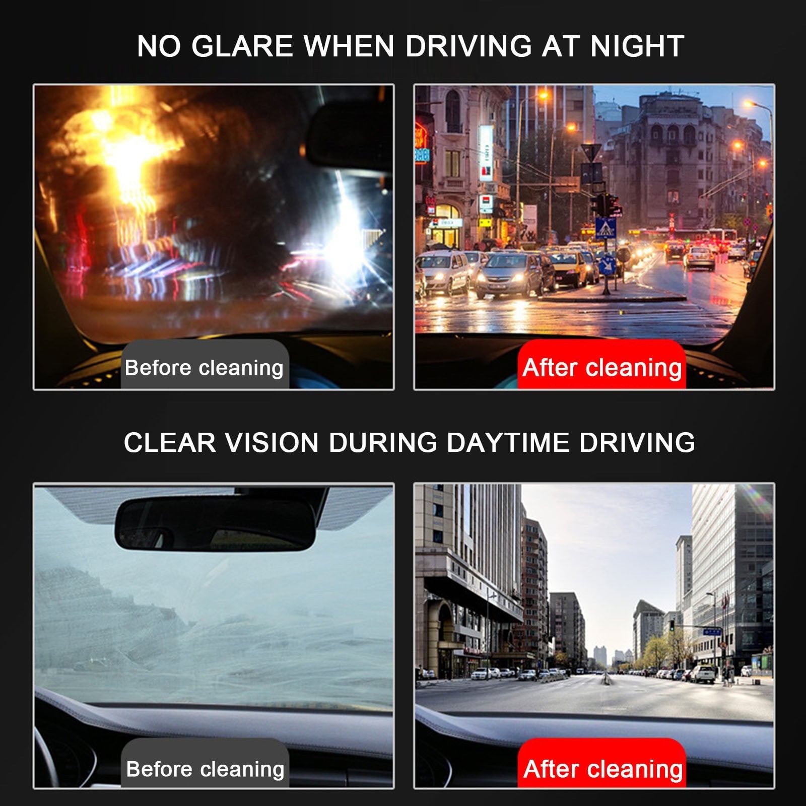 150ml Car Glass Oil Film Cleaner, Glass Film Removal Cream, Car Windshield Oil Film Cleaner, Glass Stripper Water Stain Remover 2pcs