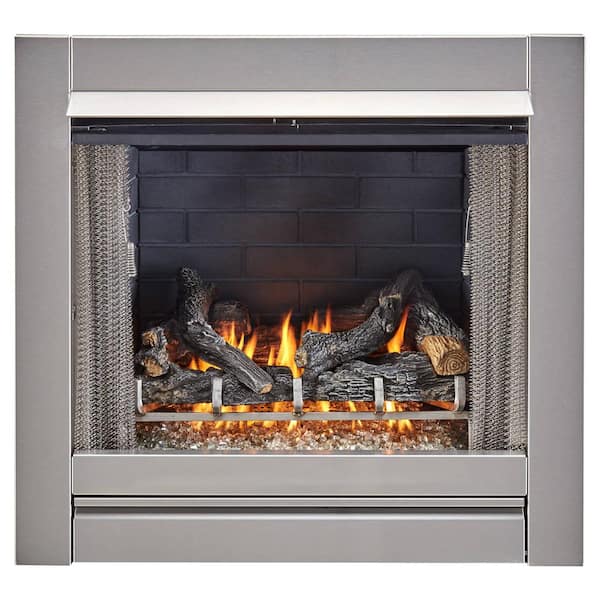 Slate Gray Ceramic 3-Piece Fiber Brick Panel for 450 Series Outdoor Fireplace Insert