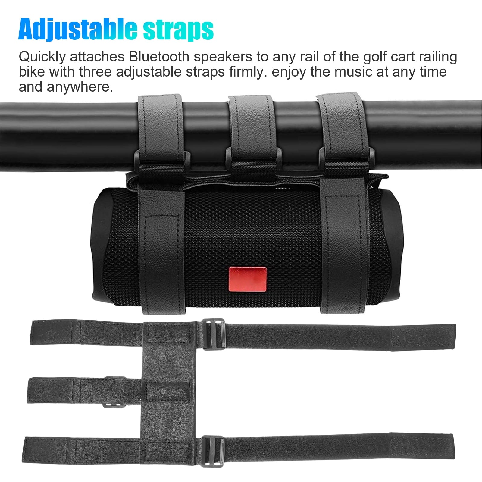 Portable Speaker Mount Straps, EEEkit Outdoor Adjustable Strap,  Bluetooth Wireless Speaker Strap Holder Compatible with Golf Cart, Bike, Railing, Frame