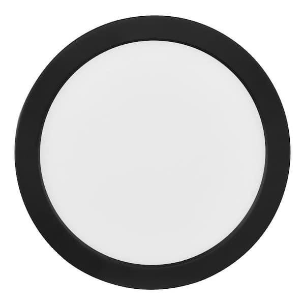 13 in. New Ultra-Low Profile Edgelit 5CCT Selectable LED Flush Mount Matte Black (2-Pack)