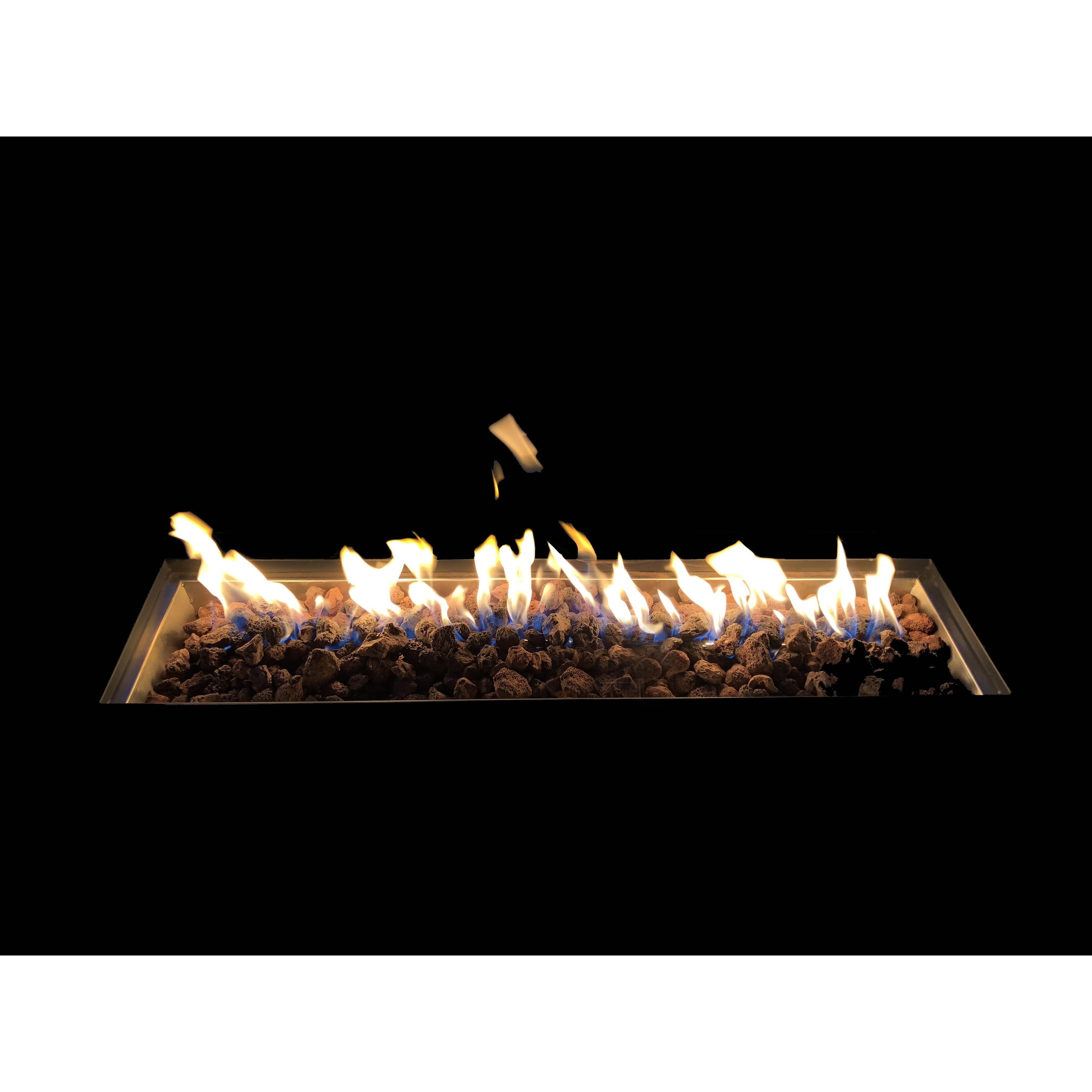 Living Source International Rectangle Steel Propane Fire Pit Table Grey