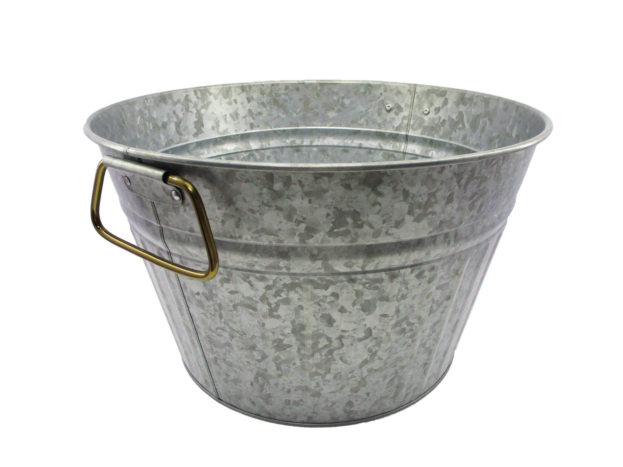 Better Homes & Gardens- Round Galvanized Tub, 15.0 in L x 15.0 in W