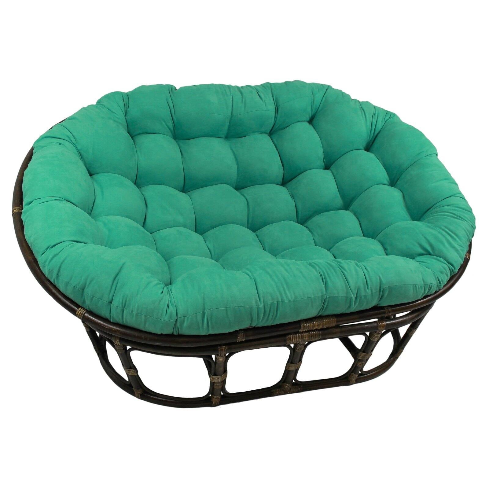 International Caravan Double Papasan Chair with Micro Suede Cushion