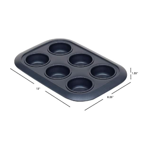 Indigo Non-Stick 6-Cup Carbon Steel Muffin Pan