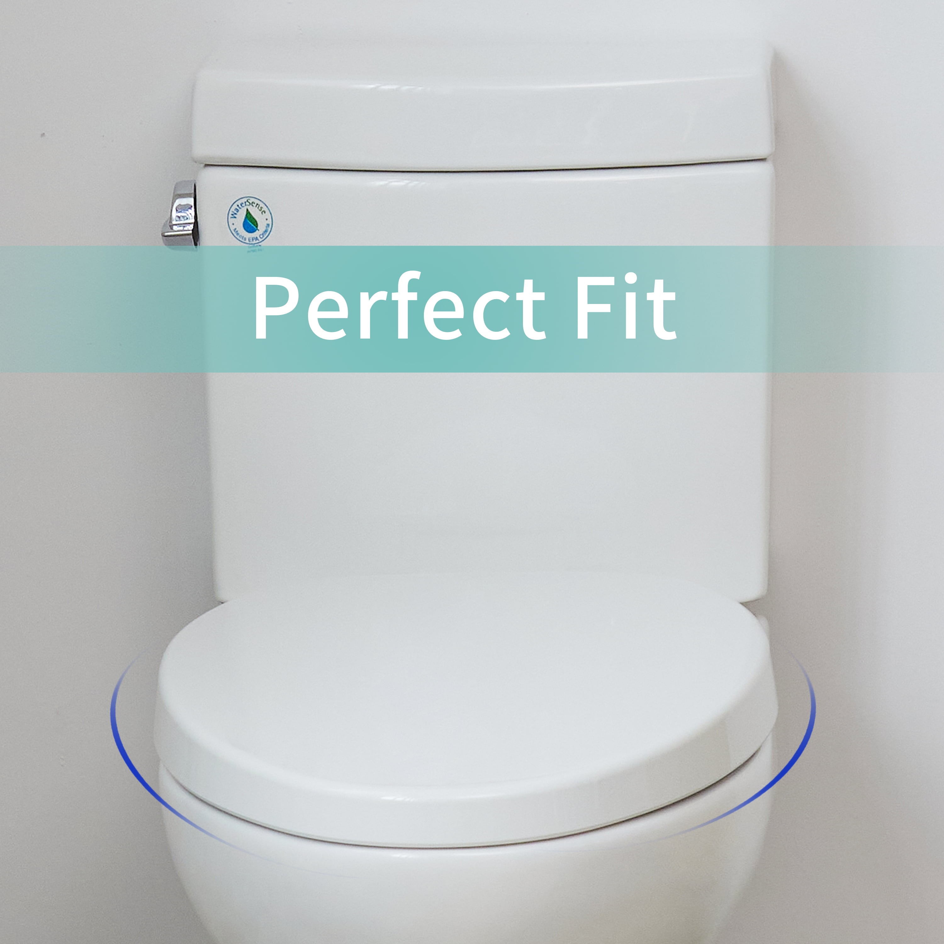 FBJ 400 Pound Slow Close Heavy Duty Oval Plastic Toilet Seat in White No Slam