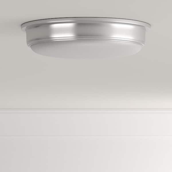 Savannah 13 in. Brushed Nickel Selectable LED Flush Mount