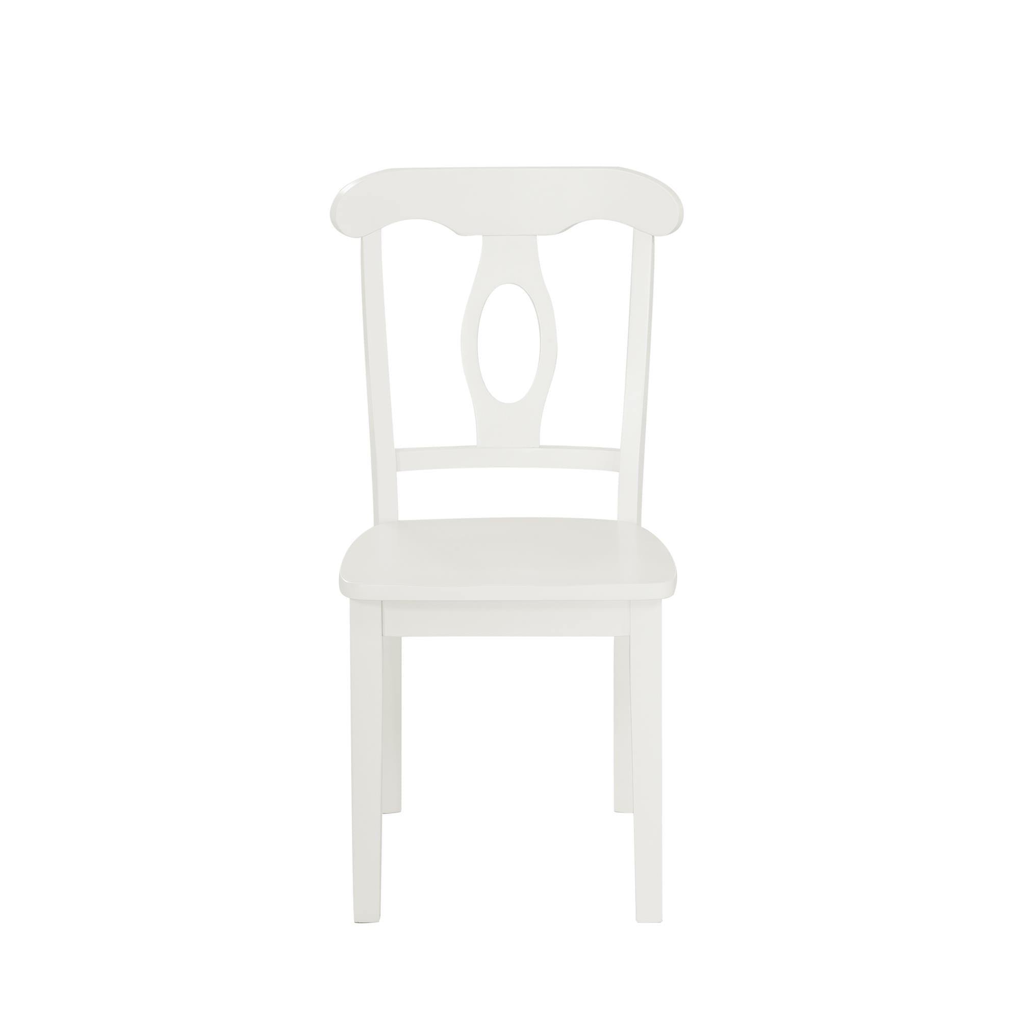 DHP Aubrey 5-Piece Traditional Pedestal Dining Set, White