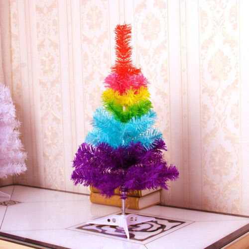 Rainbow Christmas Table Tree Mini Desk Tree  Party Festival Home Xmas Decoration