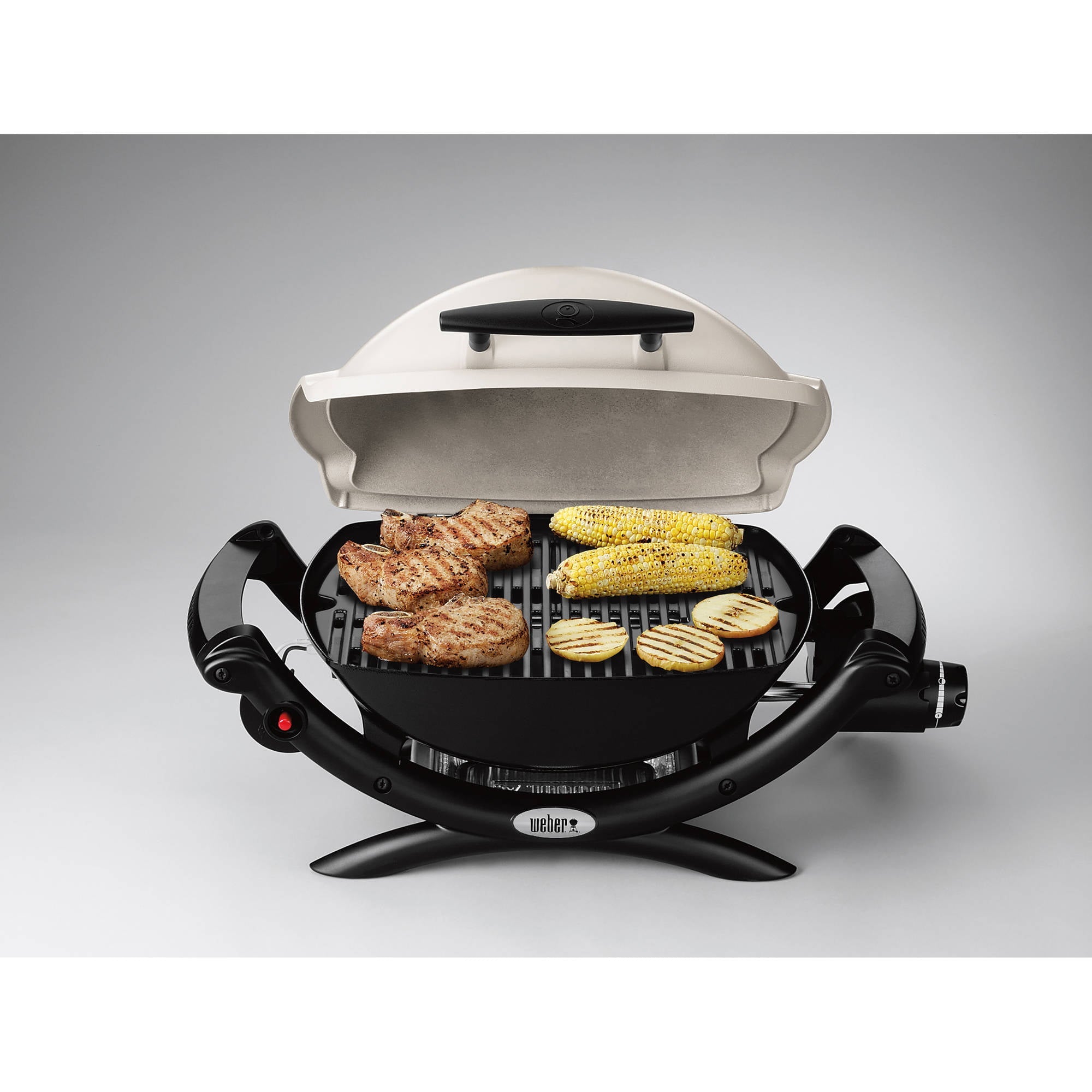 Q 1000 1-Burner Portable Gas Grill, Titanium