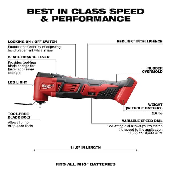 M18 18V Lithium-Ion Cordless Oscillating Multi-Tool (Tool-Only)