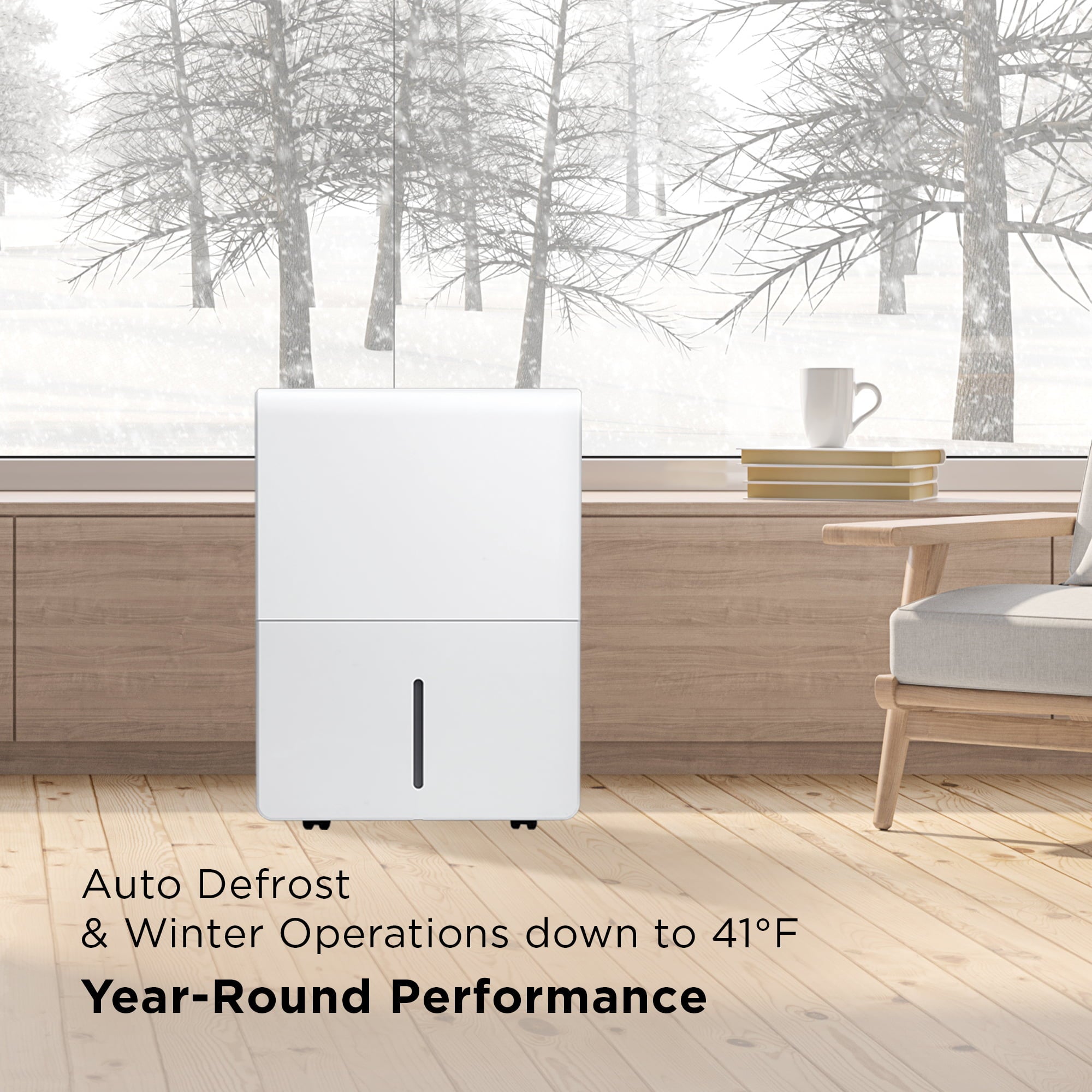 TCL 25 Pint Smart Dehumidifier, White, W25D92