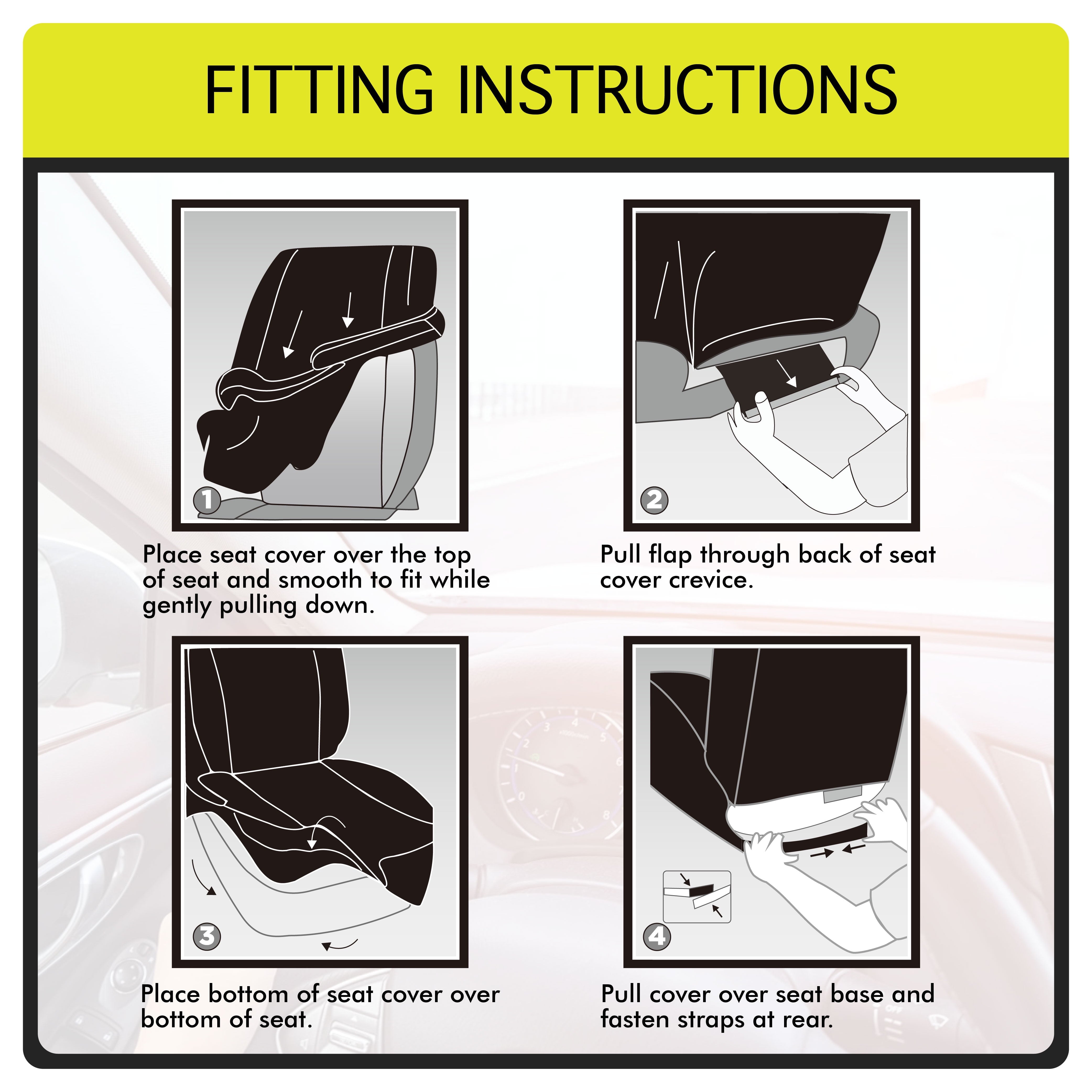 Auto Drive Flat Cloth Starry Galaxy Car Seat Covers, Set of 2, NASAZH35