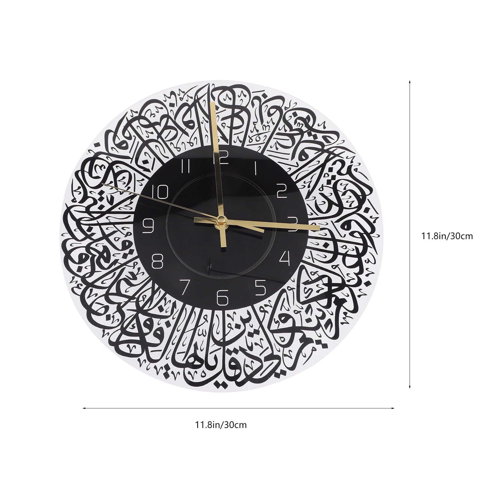 HOMEMAXS Eid Mubarak Wall Clock Mubarak Ramadan Acrylic Wall Clock Acrylic Art Wall Hanging Clock