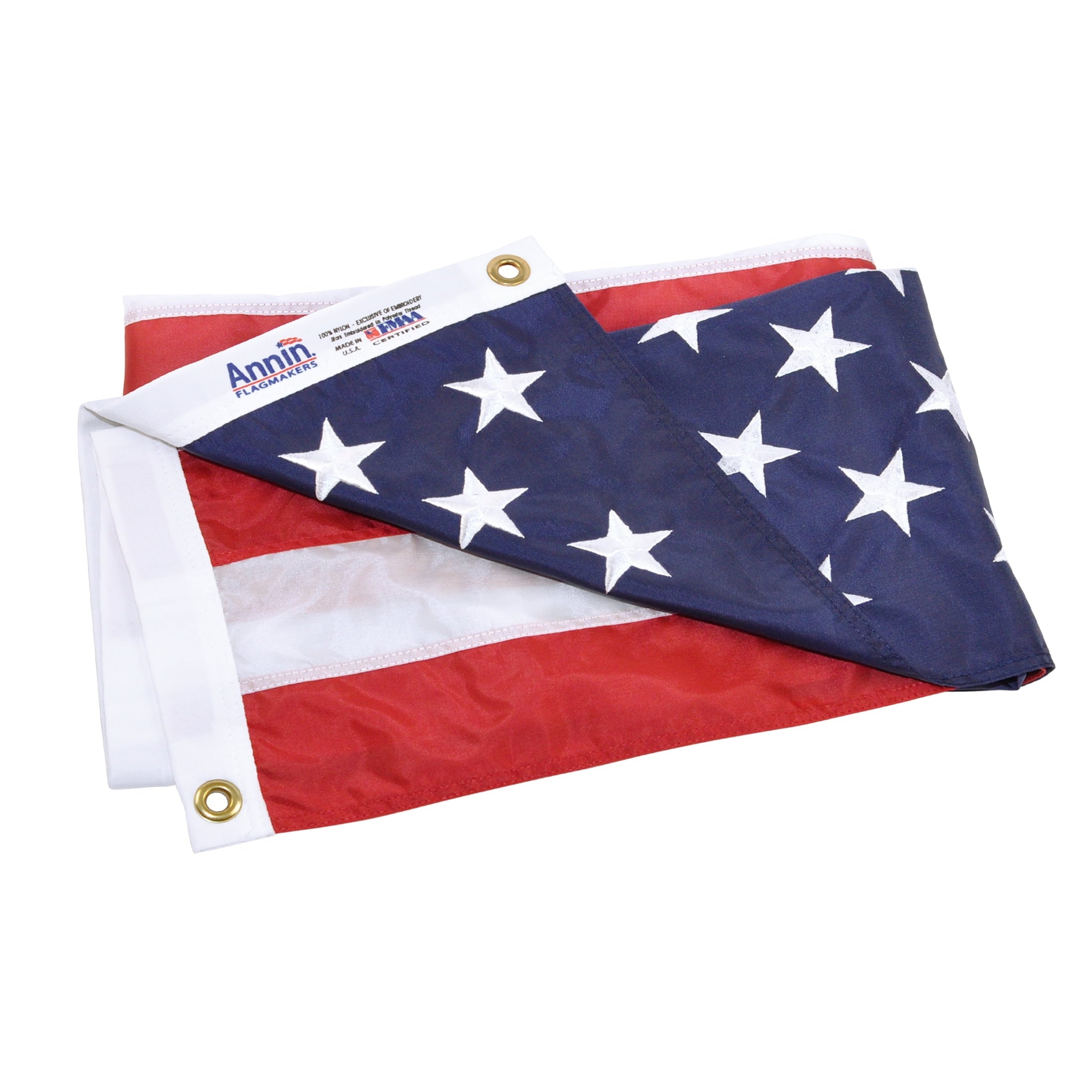 American Nylon Flag with Sewn Stripes and Embroidered Stars by Annin, 3’ x 5’