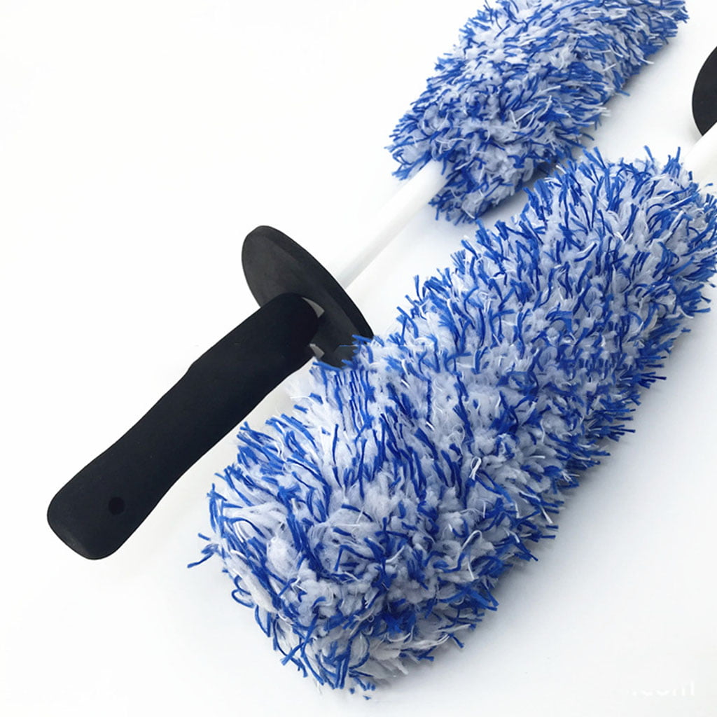 ZUARFY Wheel Tire Brush Car Rim Detailing Brushes Cleaning Microfiber Cleaning Cloth